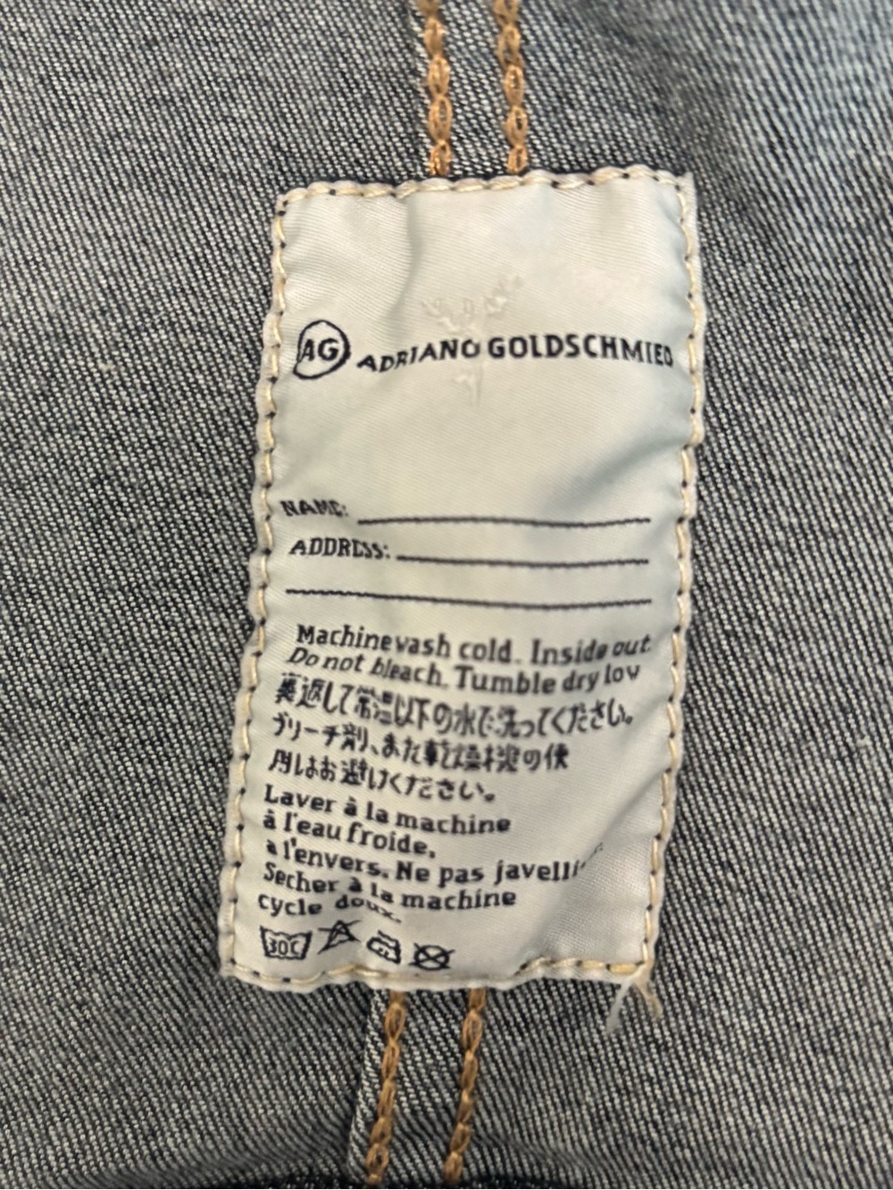 AG Adriano Goldschmied Indigo Denim Jacket sz Medium - Picture 5 of 12